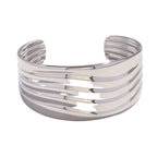 Pulseira em Aço Inoxidável Padrão de Onda