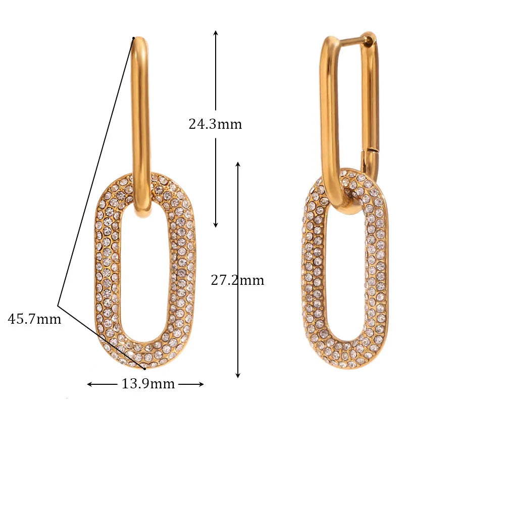 Brincos Luxuoso Banhado a Ouro