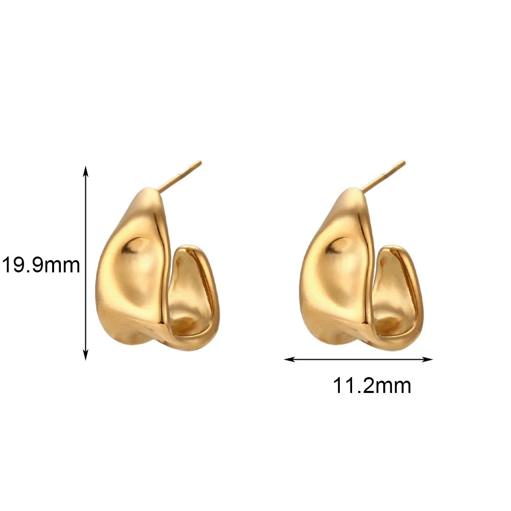 Brincos de Aço Inoxidável Trapézio