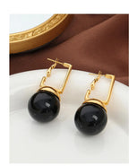 Brincos Pingentes de Aço Inoxidável com Ouro 18k