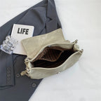 Elegante Bolsa Retro de Couro com Corrente para Mulheres