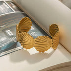 Pulseira Concha Dourada Uworld - Elegância Oceânica