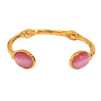 Pulseira em Aço Inoxidável com Cristal de Ágata