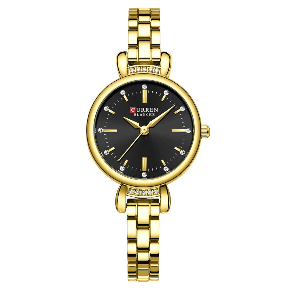 Relógio Feminino Curren Luxuoso com Strass Brilhante