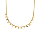 Colar Clássico com Pingente de Zircão em Aço Inoxidável E.B.belle