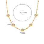 Colar Minimalista de Luxo com Zircão em Aço Inoxidável