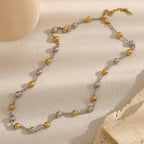 Colar Elegance Dual em Aço Inoxidável 18K