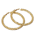 Brincos de Argola de Zinco e Strass Blijery