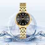 Relógio Feminino Curren Luxo Strass Aço Inoxidável