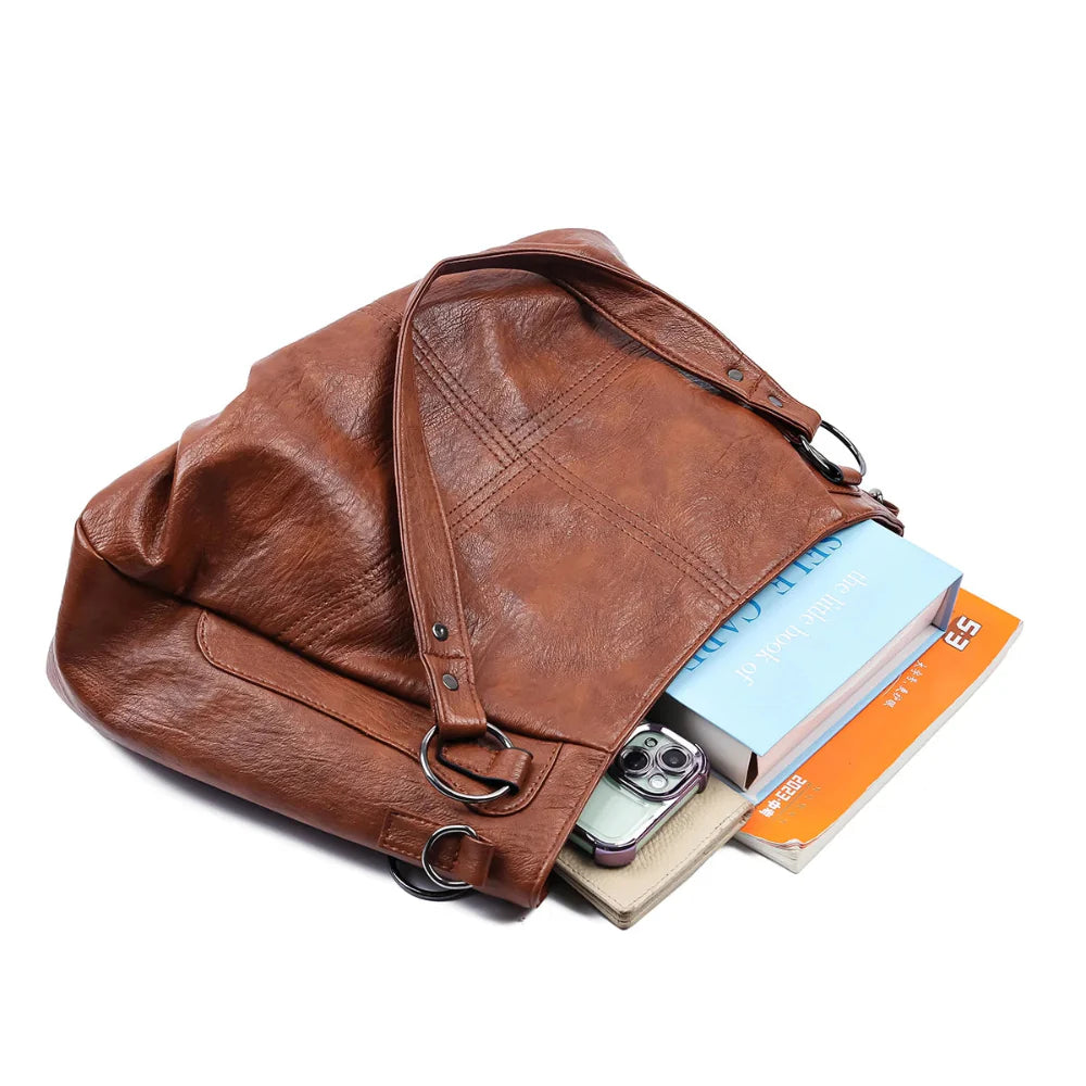 Bolsa de Couro Luxuosa com Grande Capacidade