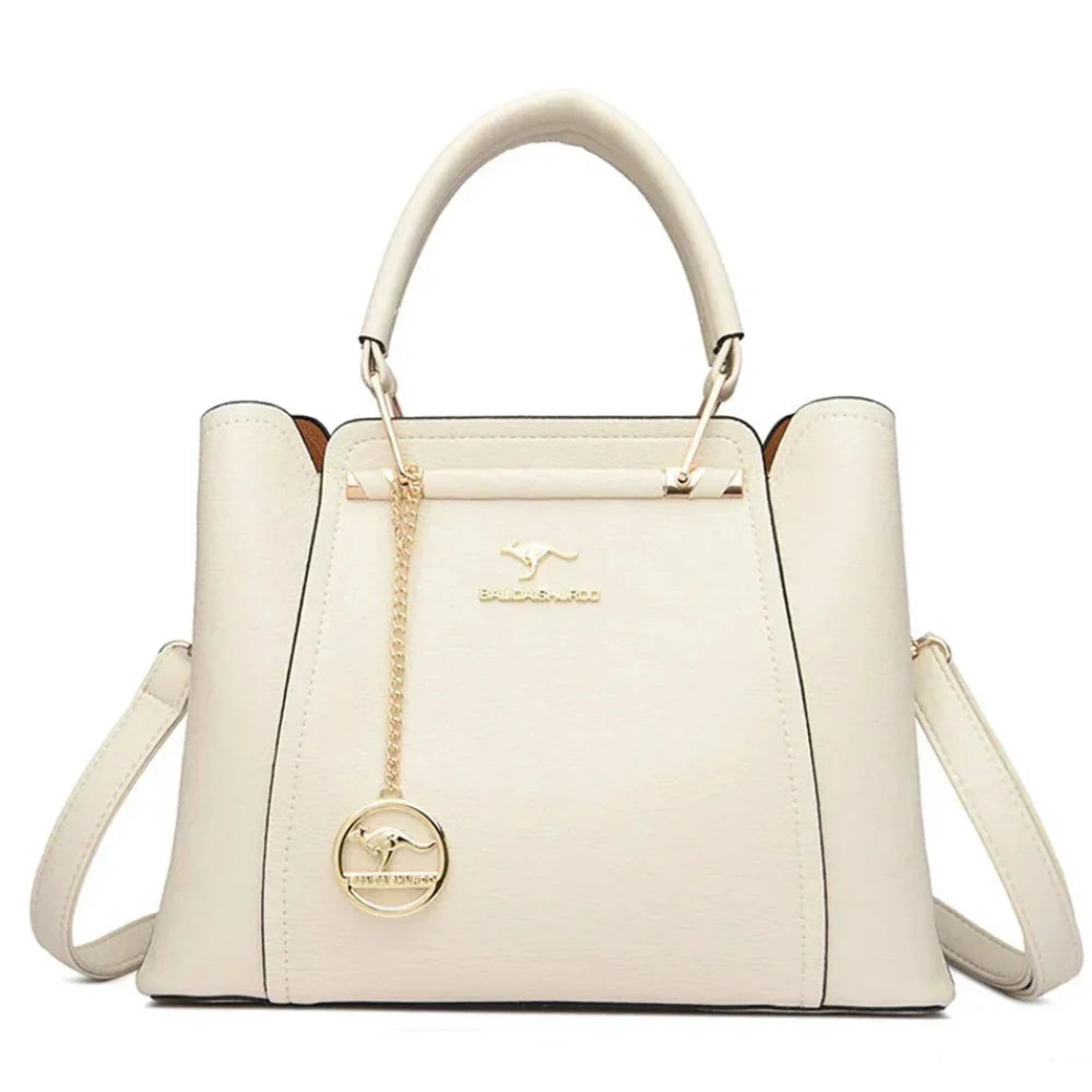 Bolsa de Couro Luxuosa com Grande Capacidade e Design Elegante