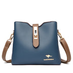 Bolsa Crossbody de Couro Sintético de Alta Capacidade