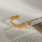 Pulseira Onda Minimalista 18K Ouro Uworld