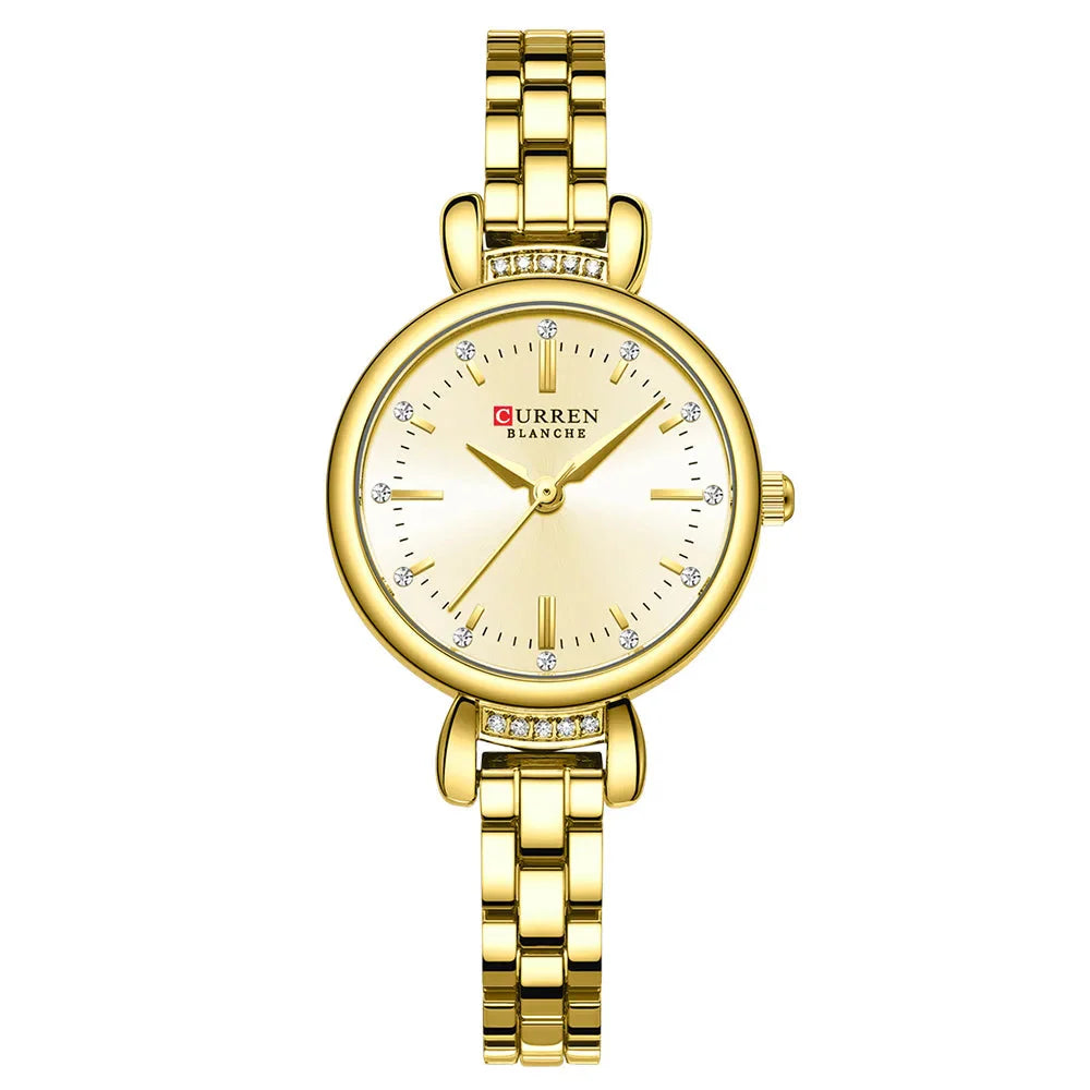 Relógio Feminino Curren Luxuoso com Strass Brilhante
