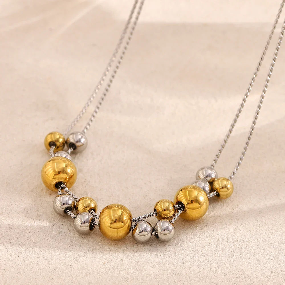 Colar Elegance Dual em Aço Inoxidável 18K