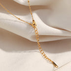 Colar Minimalista de Luxo com Zircão em Aço Inoxidável