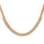 Colar Espinha de Peixe Banhado a Ouro