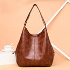 Bolsa Hobo de Couro PU Vintage Feminina