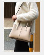 Bolsa de Couro Genuíno Zency Luxo Branco