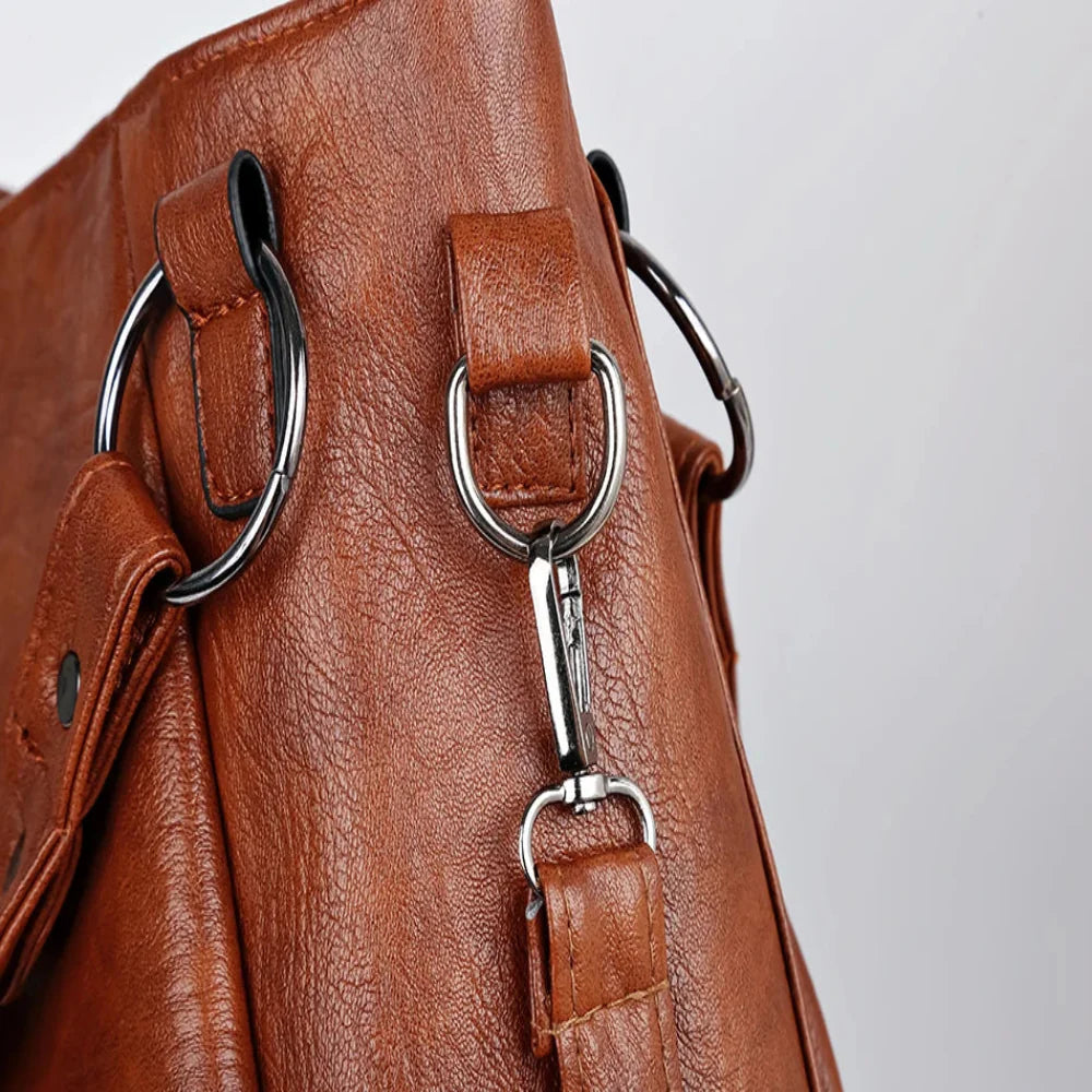 Bolsa de Couro Luxuosa com Grande Capacidade