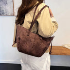 Bolsa de Ombro Luxuosa em Couro Plutônio para Mulheres