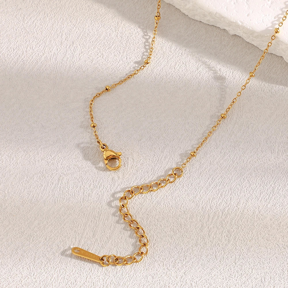 Colar Pingente Rhombus Zircão 18K Banhado a Ouro