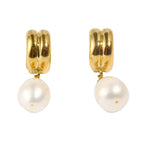 Brincos de Pérola em Aço Inoxidável Hipoalergênico