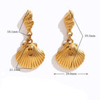 Brincos Concha Banhado a Ouro