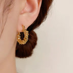 Brincos de Argola Luxo Torcido Banhado a Ouro 14k