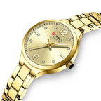 Relógio Luxuoso Curren Feminino em Aço Inoxidável