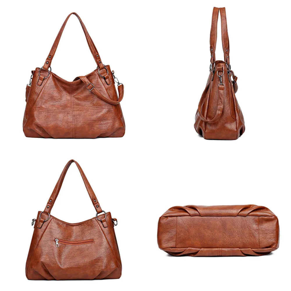 Bolsa de Couro Luxuosa com Grande Capacidade