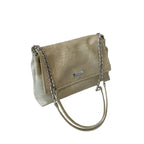 Elegante Bolsa Retro de Couro com Corrente para Mulheres