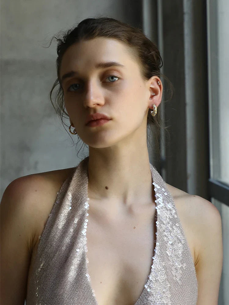 Brincos Mini Flor C Banho Ouro 18K Aço Inoxidável