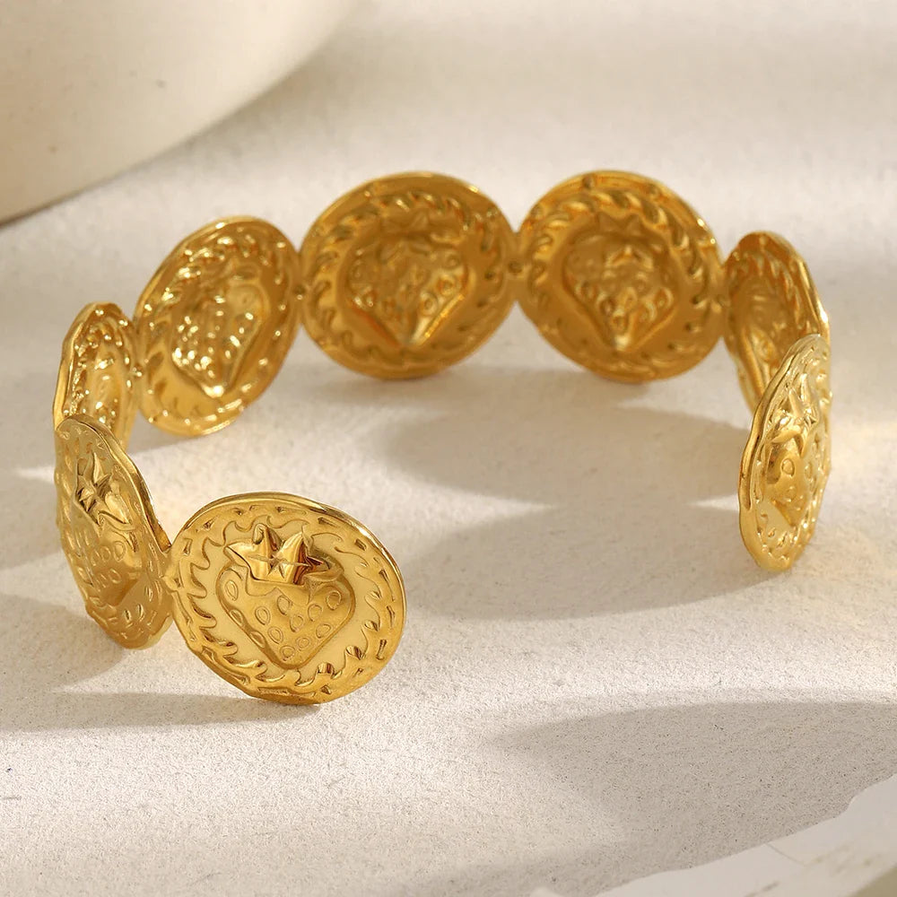 Pulseira de Aço Inoxidável E.B.belle - Elegância Frutada