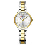 Relógio Luxuoso Curren Feminino em Aço Inoxidável