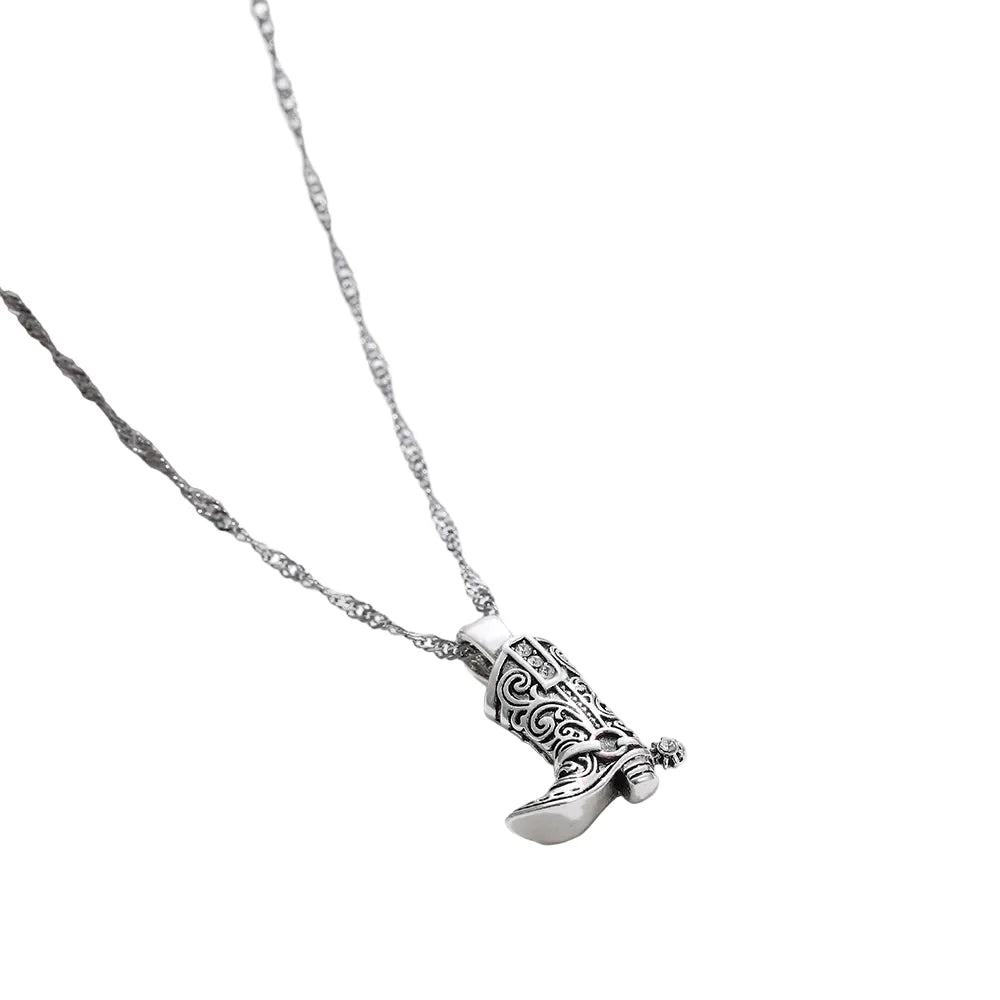 Colar Pingente Botas Cowboy Banhado a Ouro