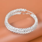 Brincos de Argola de Zinco e Strass Blijery