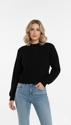 Cropped Trança Ponto Arroz