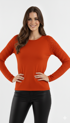 Blusa Manga Vazada
