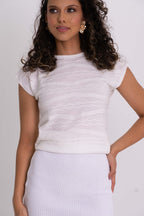 T-Shirt Detalhe Ondinhas