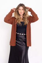 Casaco de Tricot com Ponto Trabalhado