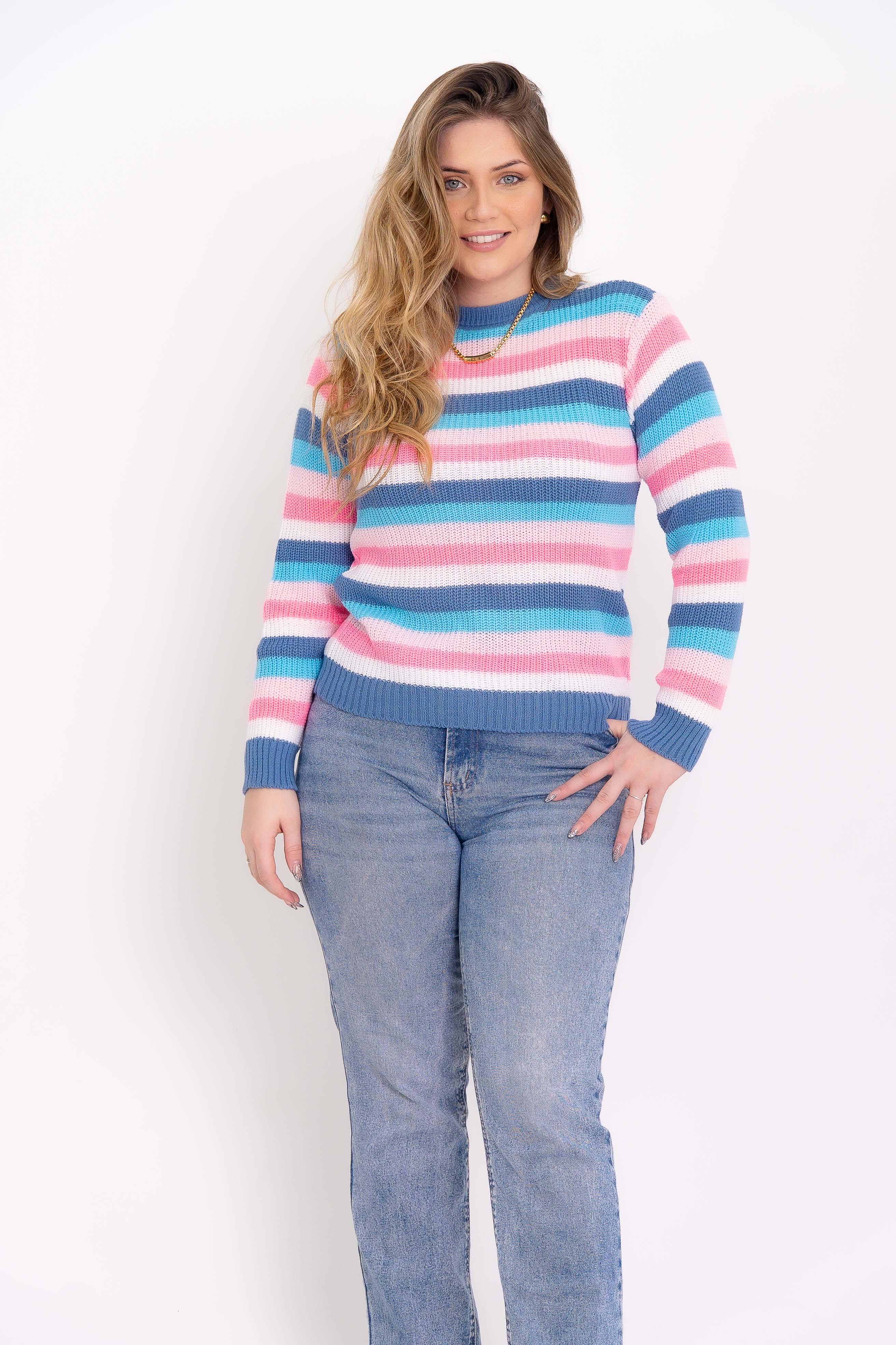 Blusa Listrada de Lã