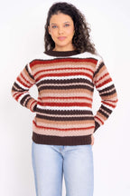 Blusa de Tricot Listrada com Angora