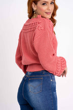 Blusa Tranças Na Gola