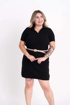 Vestido Modal com Gola Polo