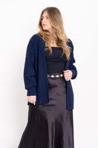 Casaco de Tricot com Ponto Trabalhado