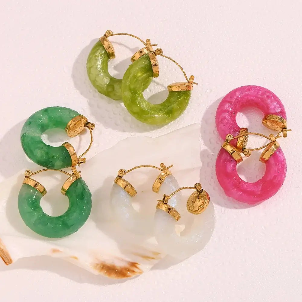 Brincos em Aço inoxidável Argola Tubo