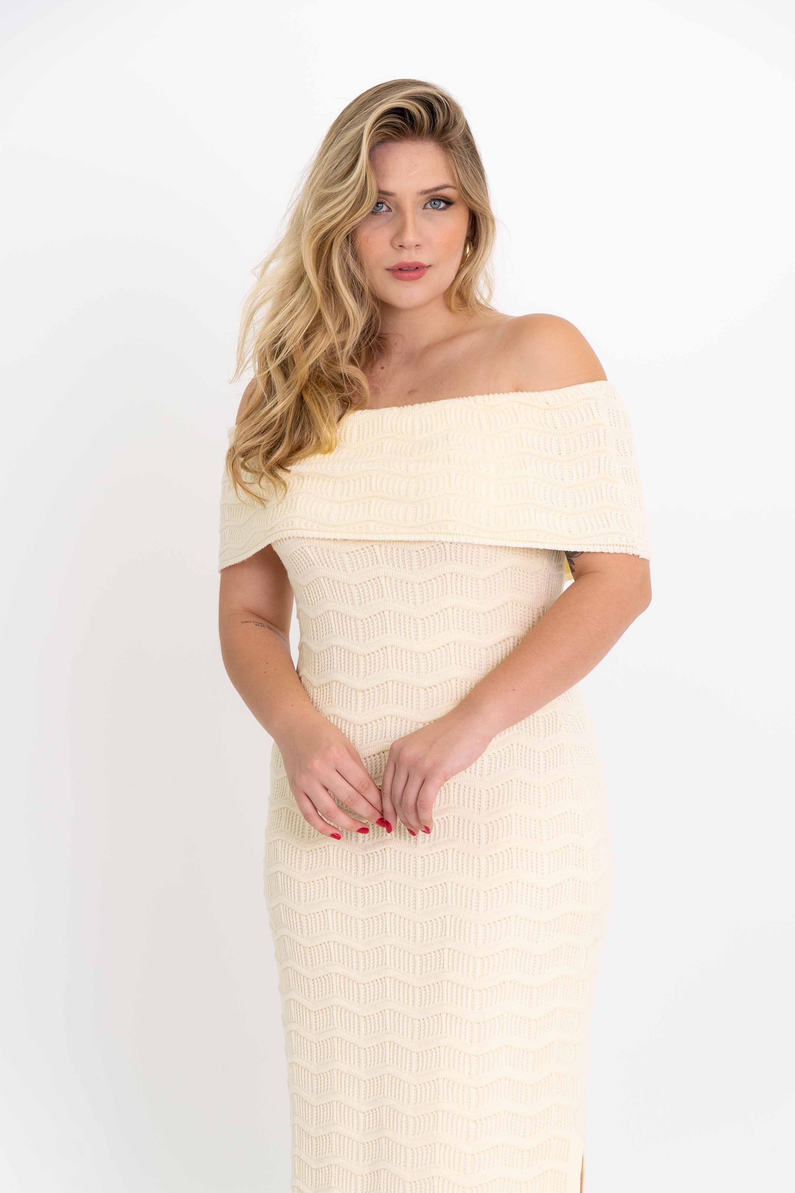 Vestido Ombro A Ombro Ondinhas