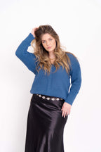 Blusa de Tricot com Decote V