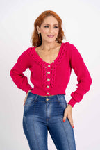 Casaquinho Cropped Botões Modal